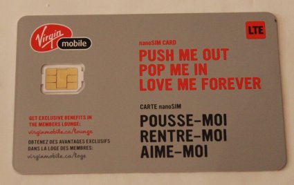 Virgin Mobile Carte SIM Card 